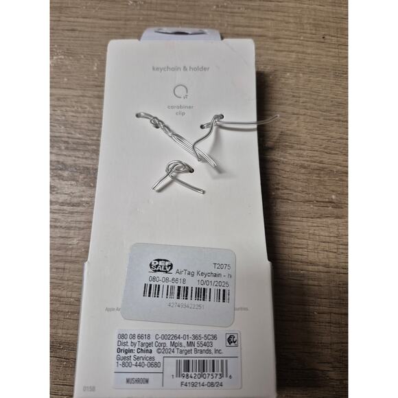 Heyday Apple AirTag Keychain Cute Mushroom Tag Holder Carabiner Clip s30 b1 - Picture 6 of 6